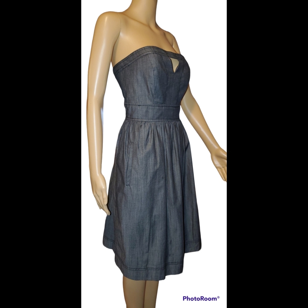 CALVIN KLEIN Strapless Keyhole Dress Size 4